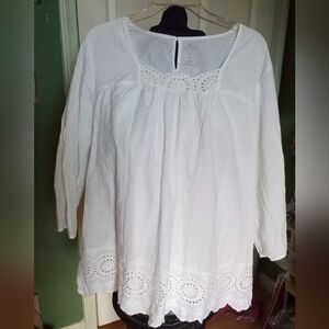 St. John's Bay White Eyelet Tunic